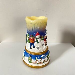 Vintage Christmas LED Pillar Candle Ornament.  Working condition. Read descript